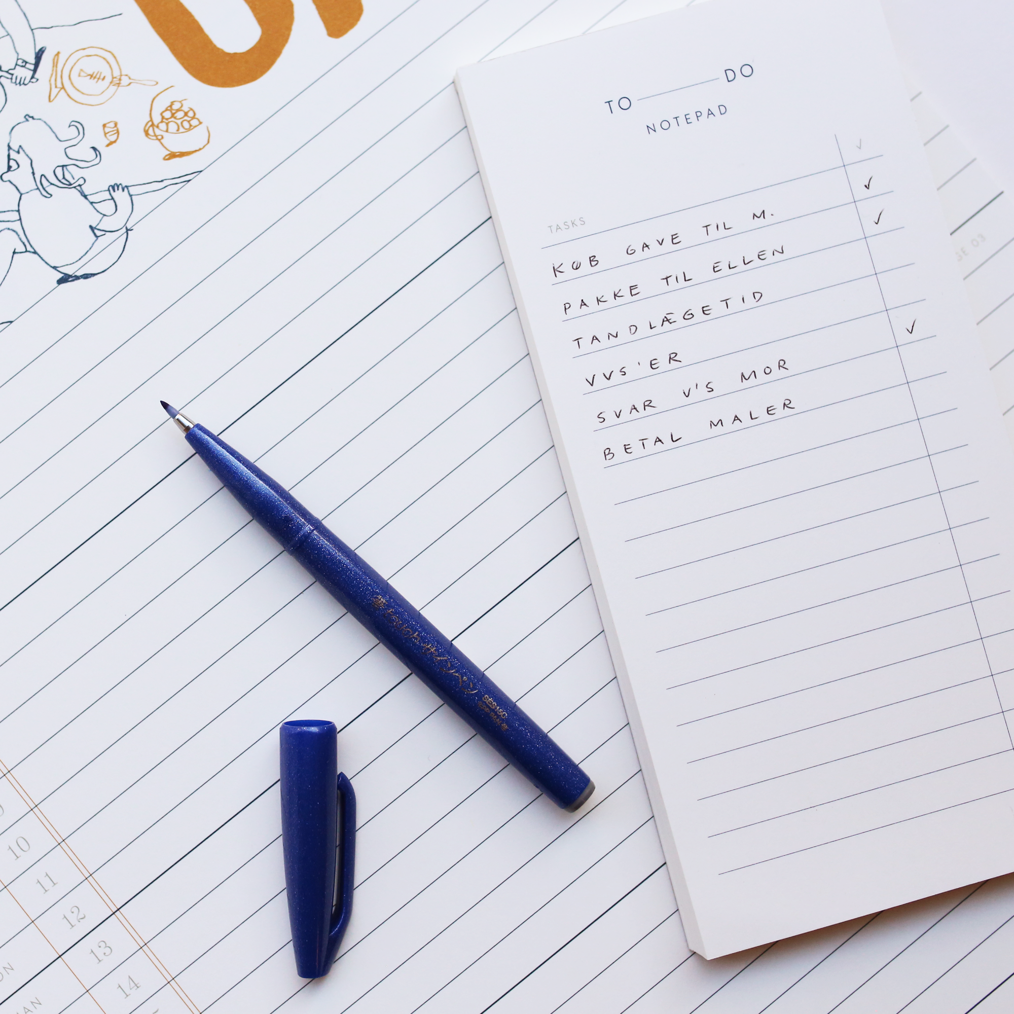 Simple Danish To Do Notepad - Slim 3.75x8"