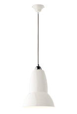 Anglepoise PREORDER Original 1227 Maxi Pendant Lamp - Linen White with Chrome