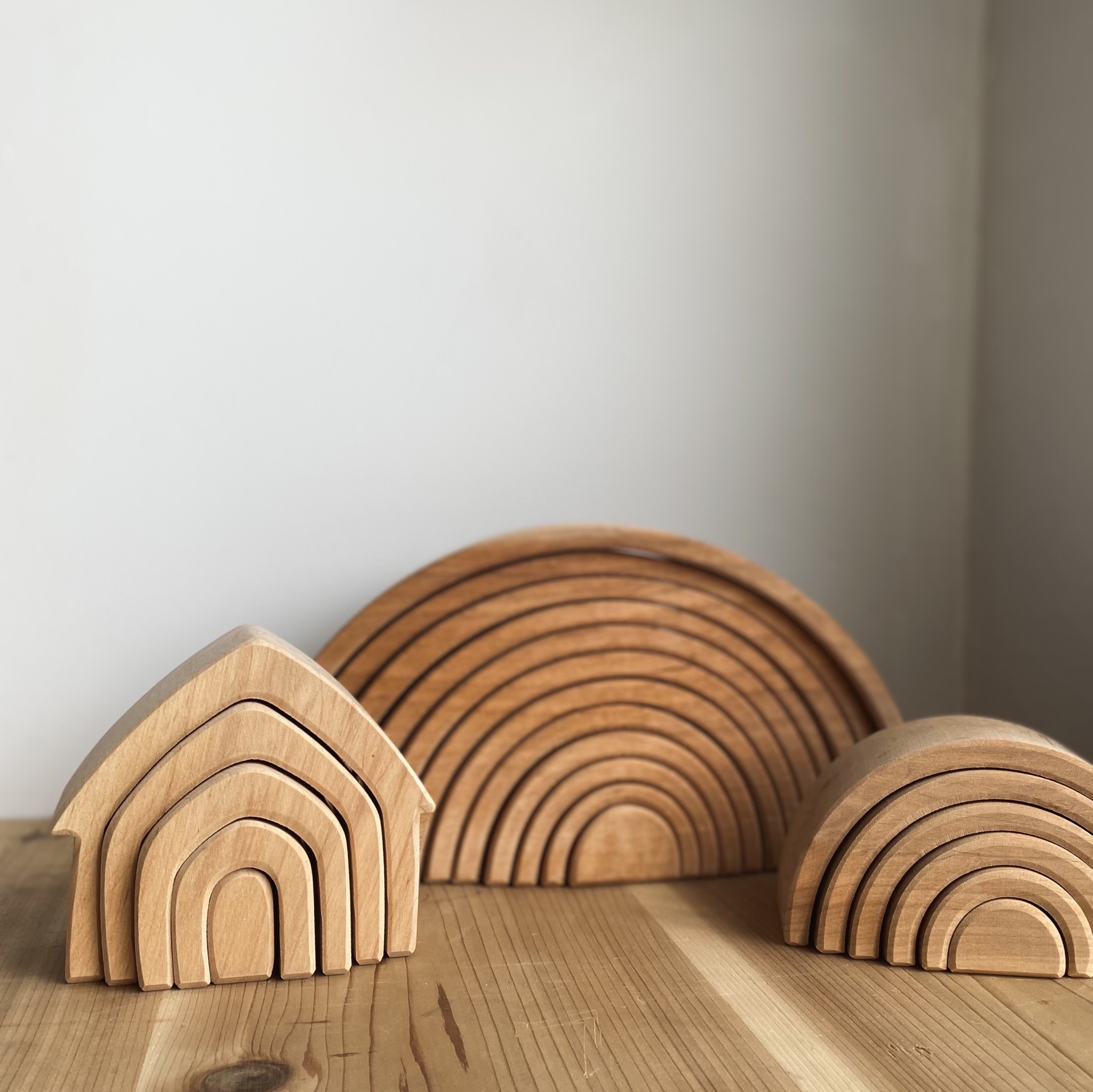 Grimm's Toys Grimm's Natural Tunnel - Extra Large - 12 Piece Set - 14"