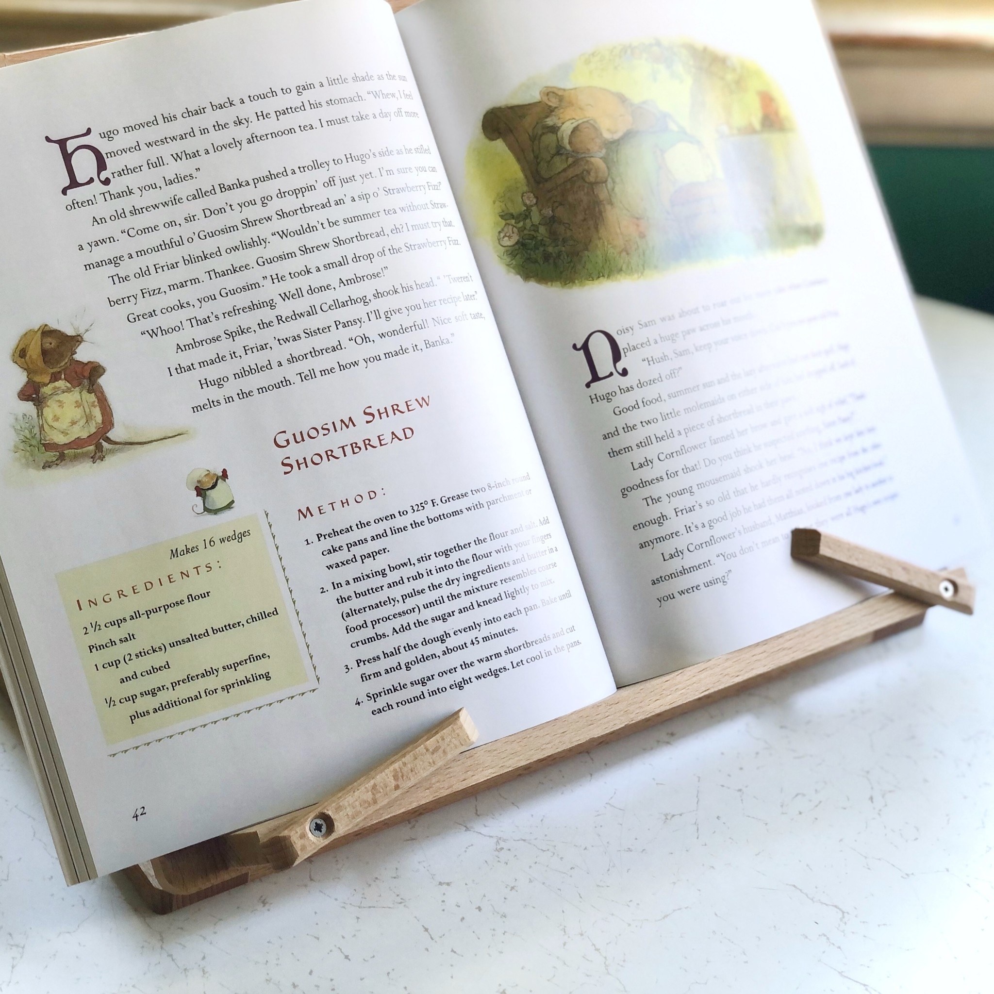 Beech Wood Folding Adjustable Book Stand