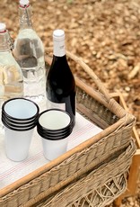 Black + White Enamel Tall Tumbler - 14oz