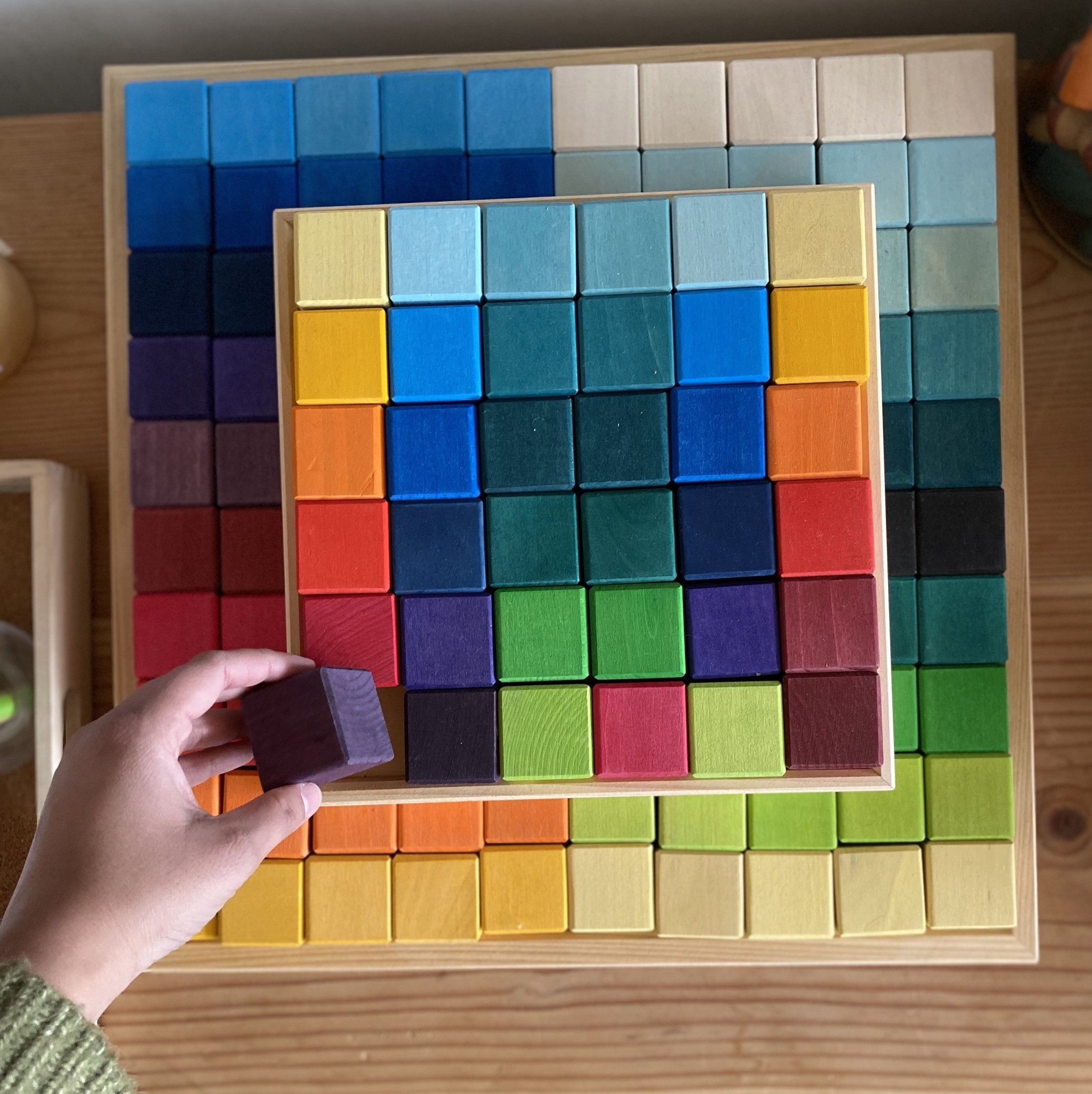 Grimm's Toys Grimm's Small Mosaic Block Set - 36 Piece - 10 1/4" Square