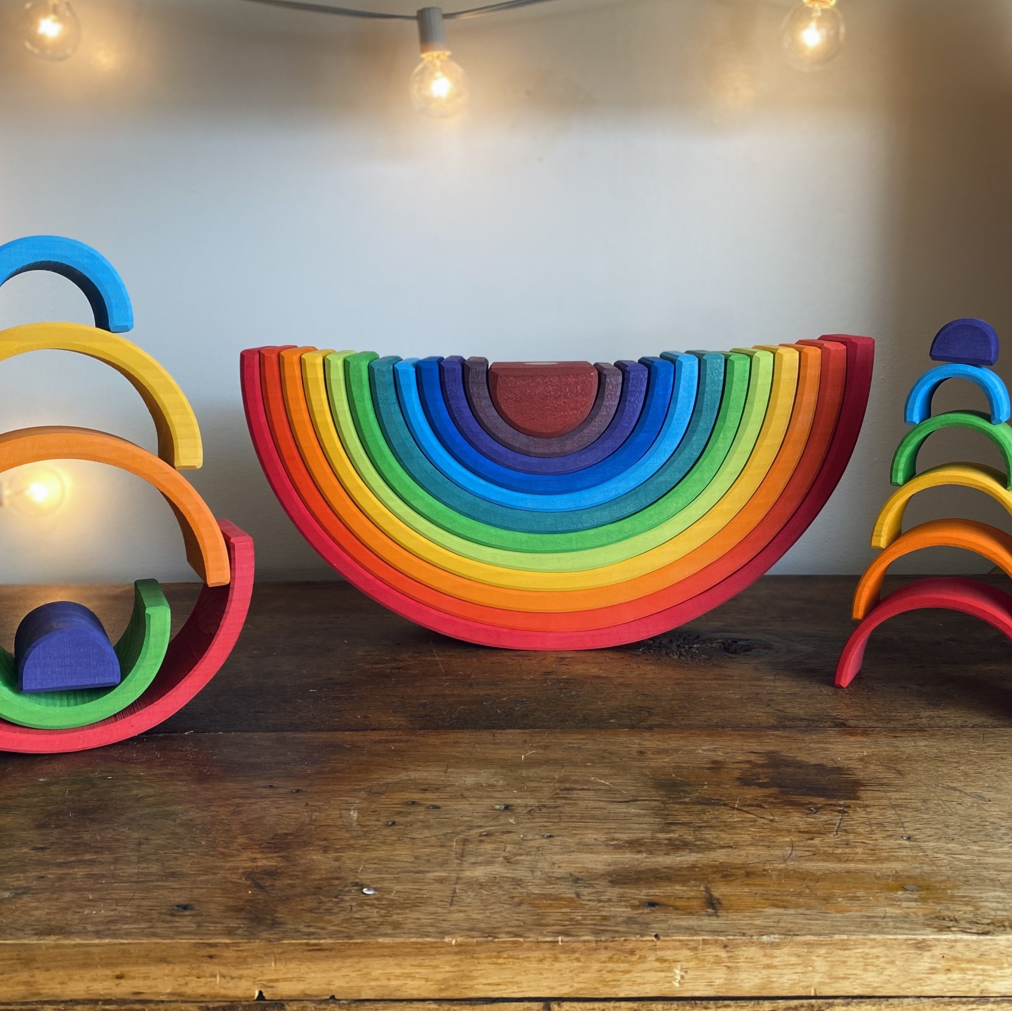 Grimm's Toys Grimm's Rainbow - Extra Large - 12 Piece Set - 14"