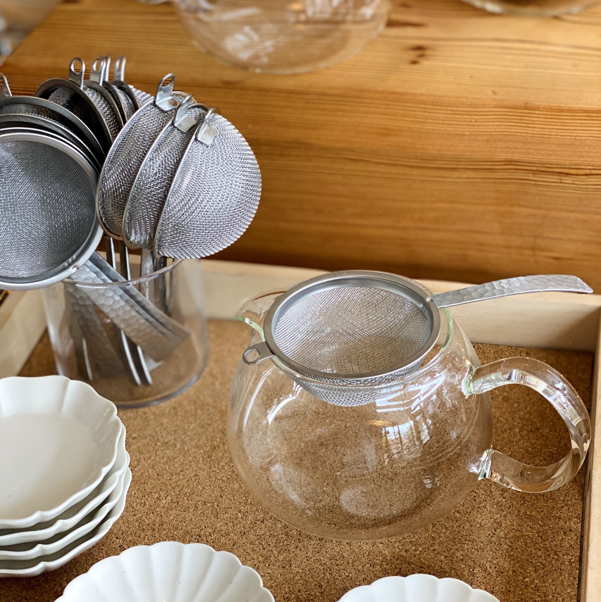 Hammered Stainless Steel Tea Strainer