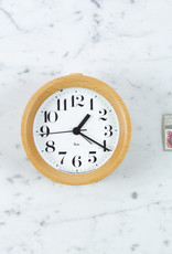 Lemnos Clocks Japanese Beechwood Riki Alarm Clock - Natural - 4.5"