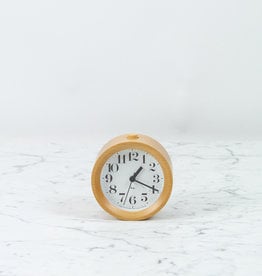 Lemnos Clocks Japanese Beechwood Riki Alarm Clock - Natural - 4.5"