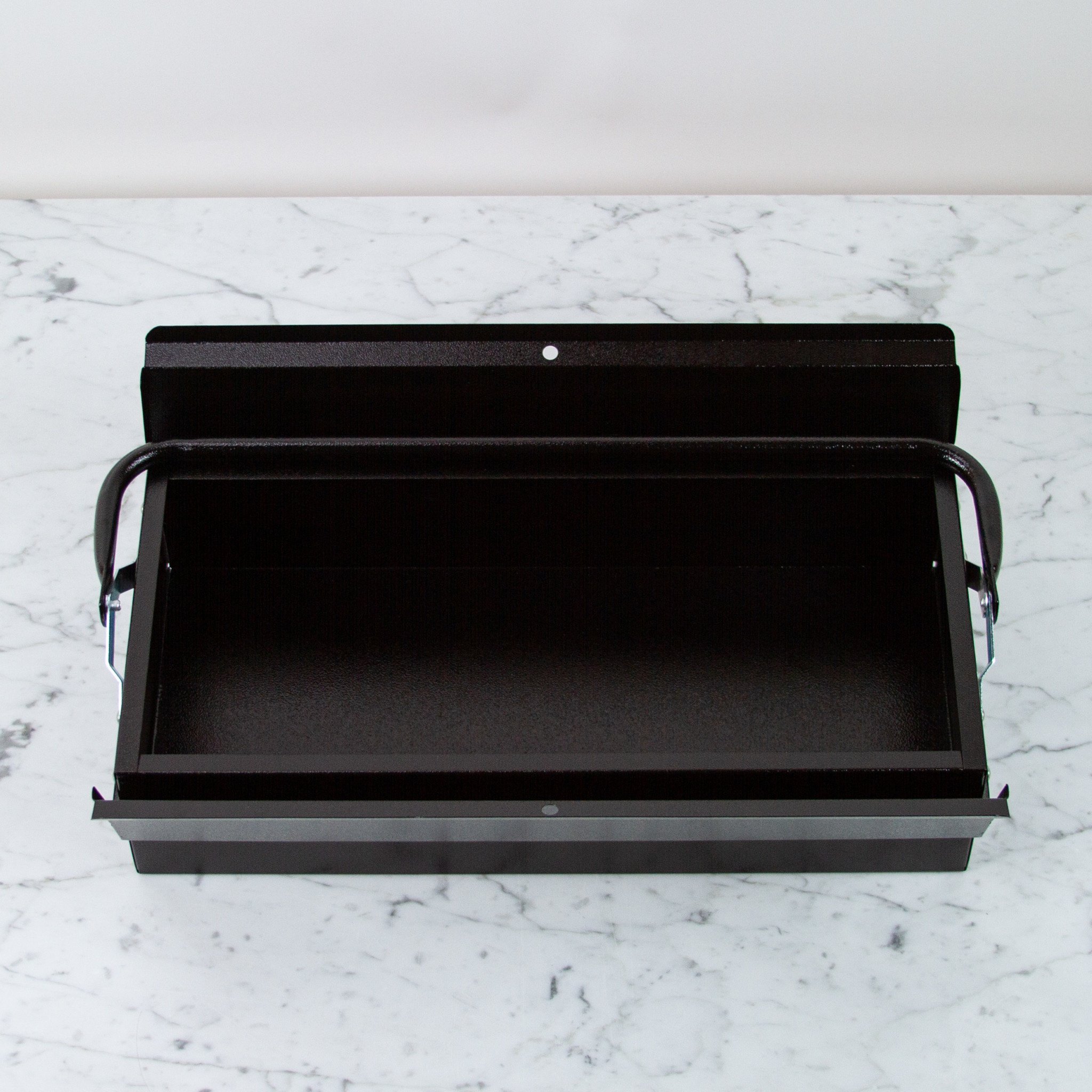 Italian Single Layer Steel Tool Box - Black
