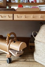 Wooden Riding Hippo with Storage Rump