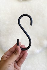 Straight Black S Hook - Small - 4"
