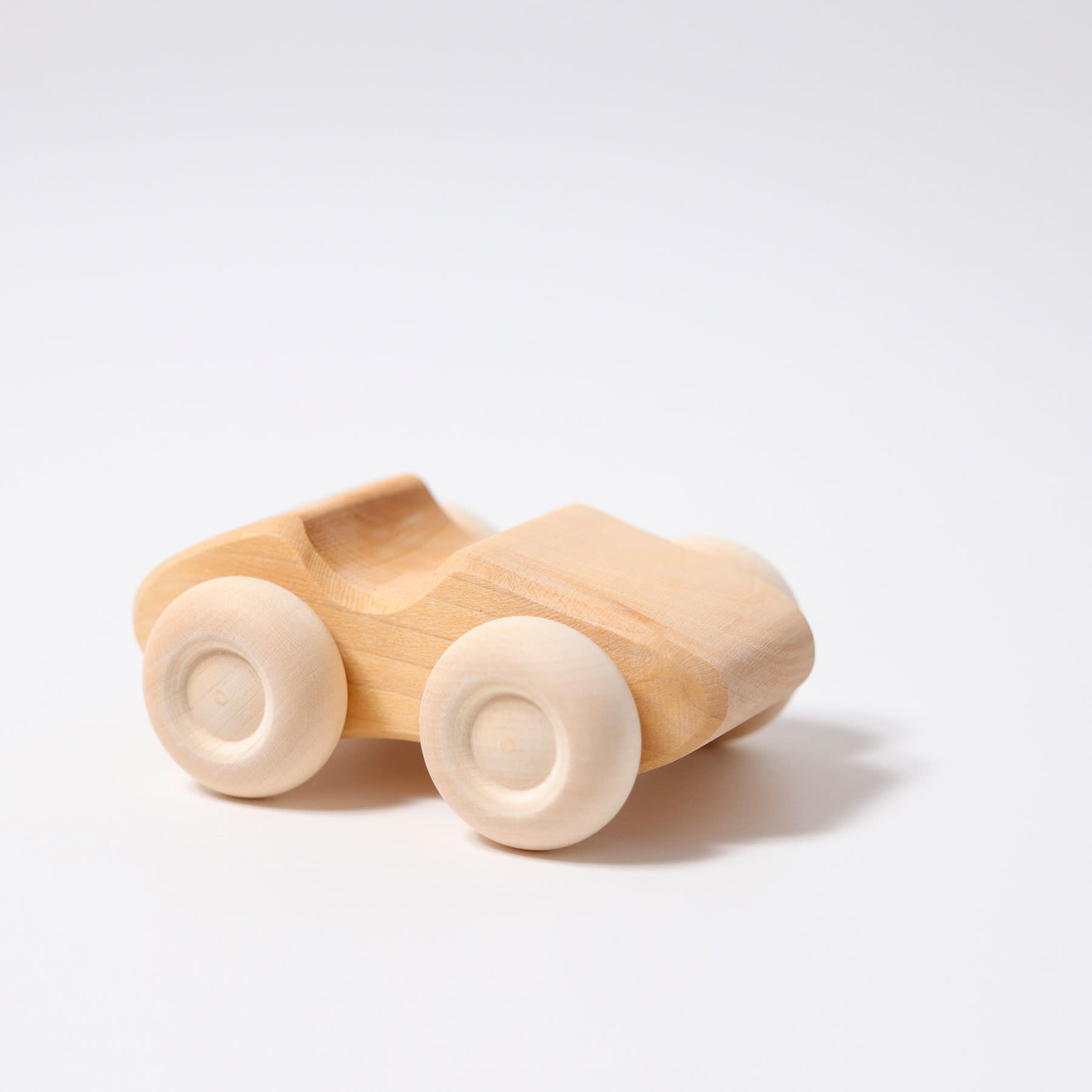 Grimm's Toys Little Wooden Car - Natural - Individual Assorted Shapes