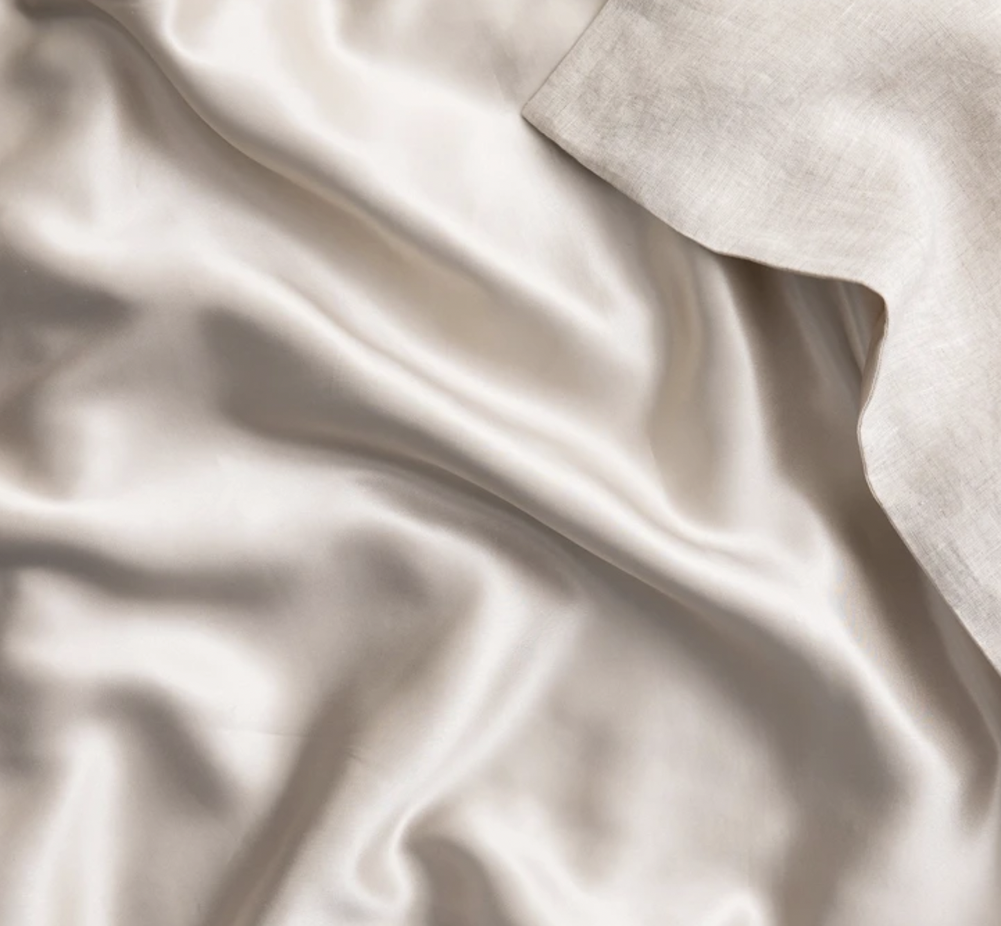 Standard or Queen - Natural - Linen + Silk Flip Pillowcase