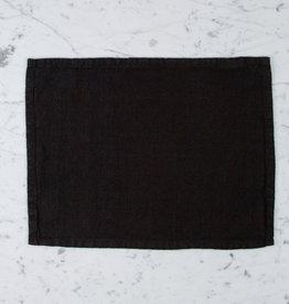 Linge Particulier Heavy French Linen Placemat - Black