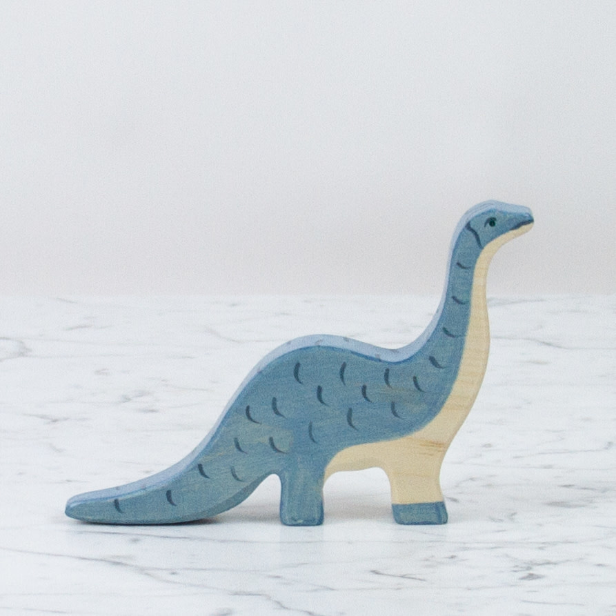 Holztiger Gentle Blue Brontosaurus Dinosaur