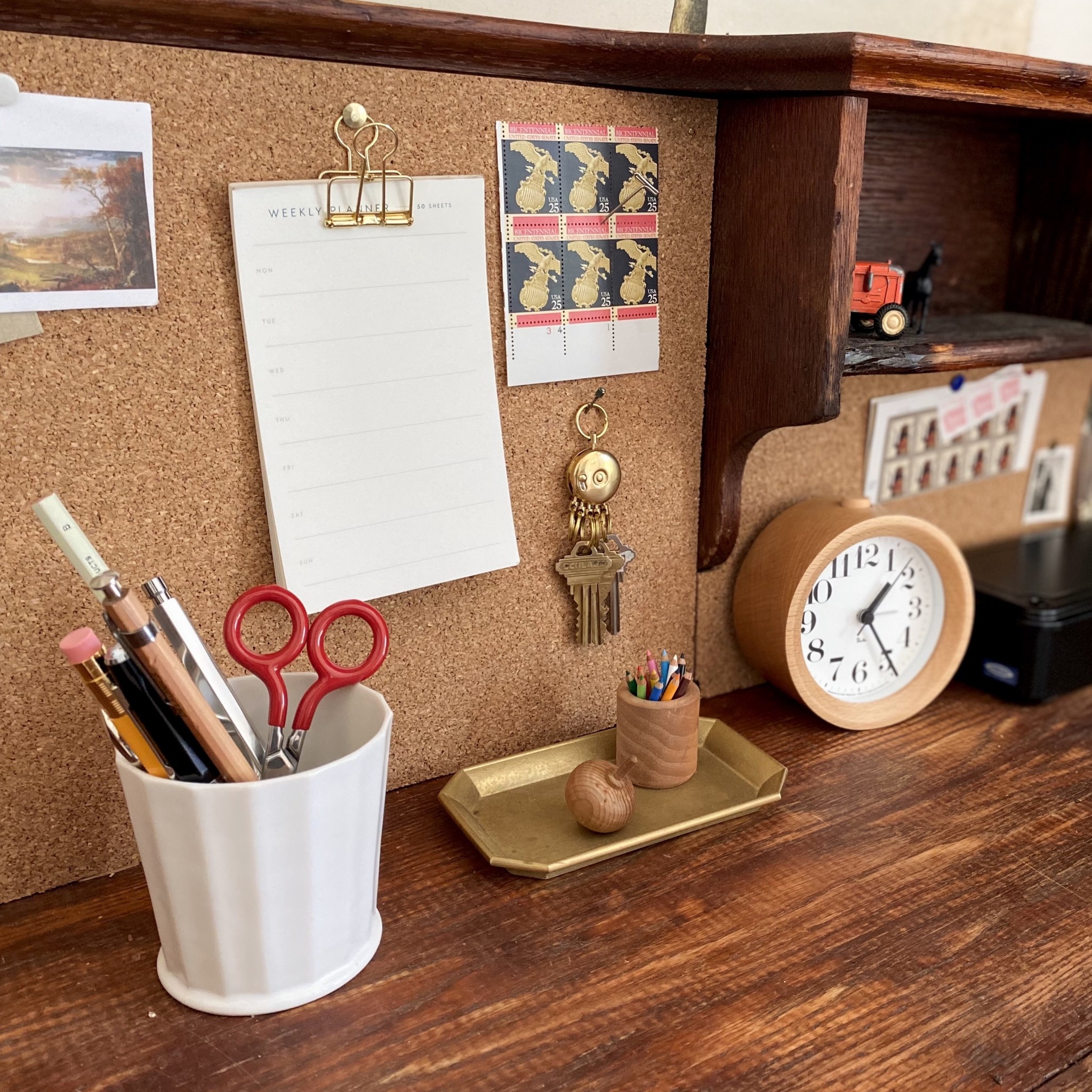 Lemnos Clocks Japanese Beechwood Riki Alarm Clock - Natural - 4.5"