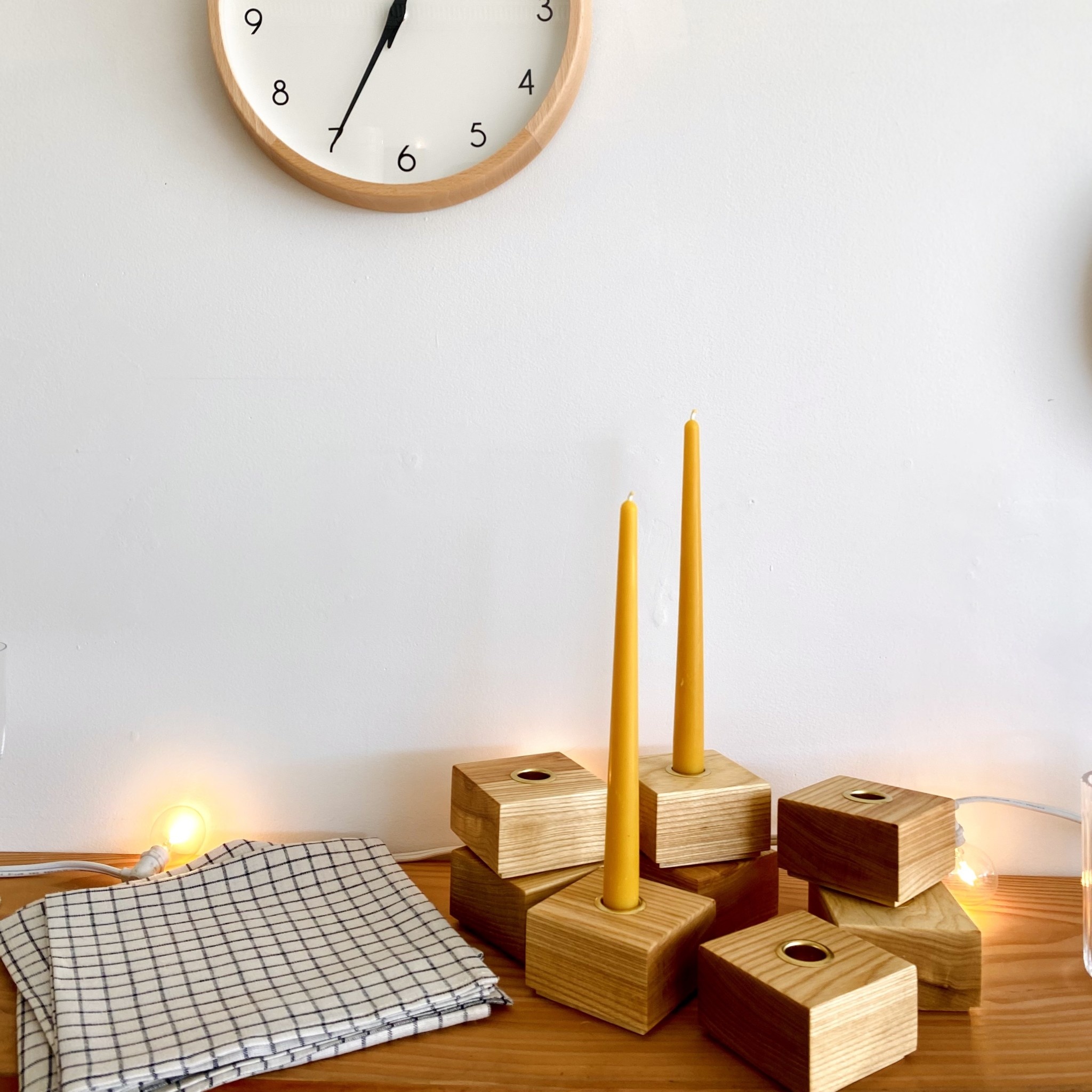 Mara Metz Wood Cube Candle Holder