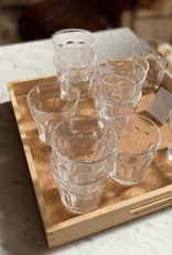 Simple Faceted Glass Tumbler - Clear - 6oz