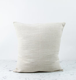 22" Heavy Weave Vintage Hemp Pillow with Down Insert