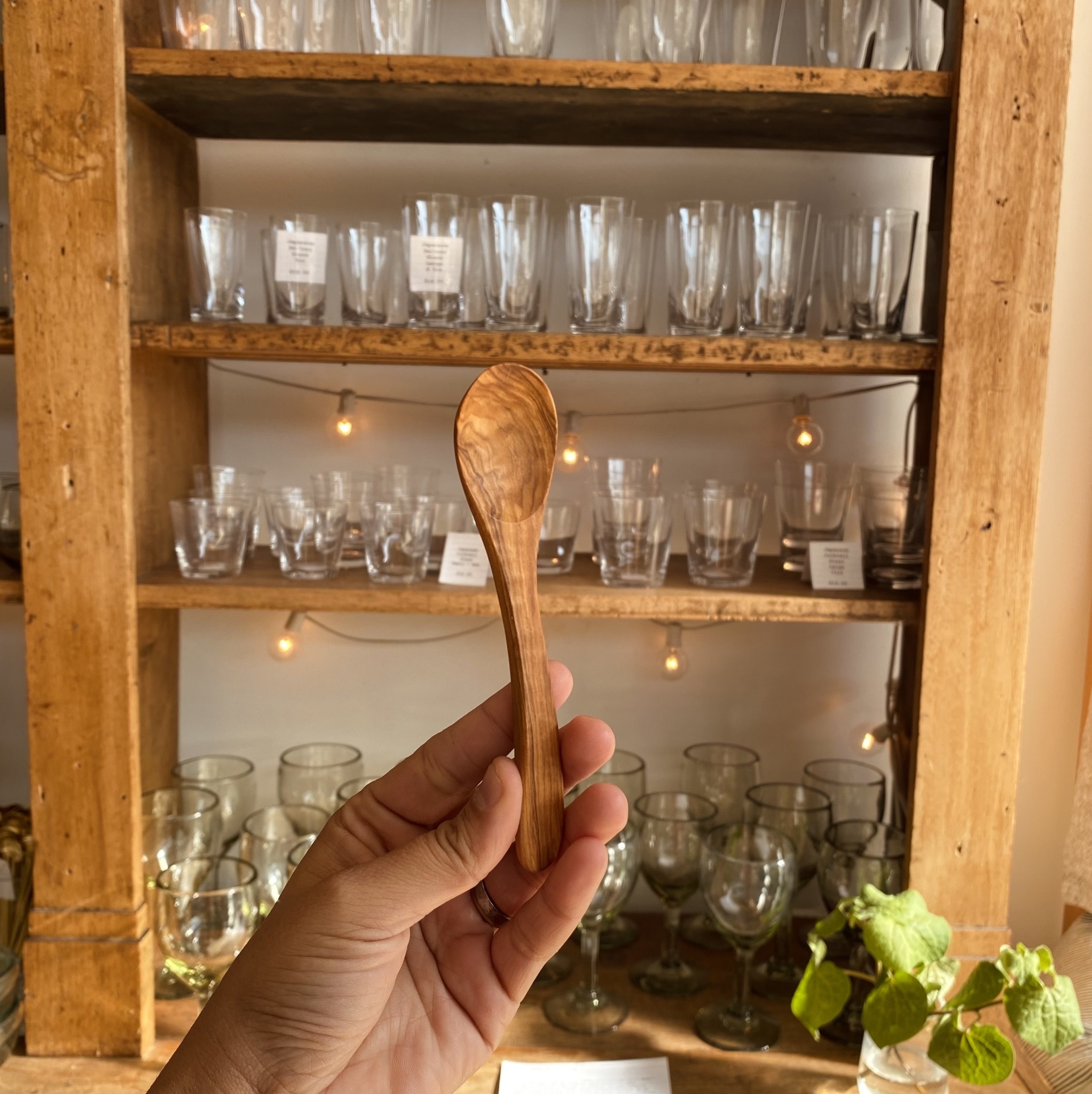 Olivewood Small Coffee Baby Stirring Spoon - 5.25"