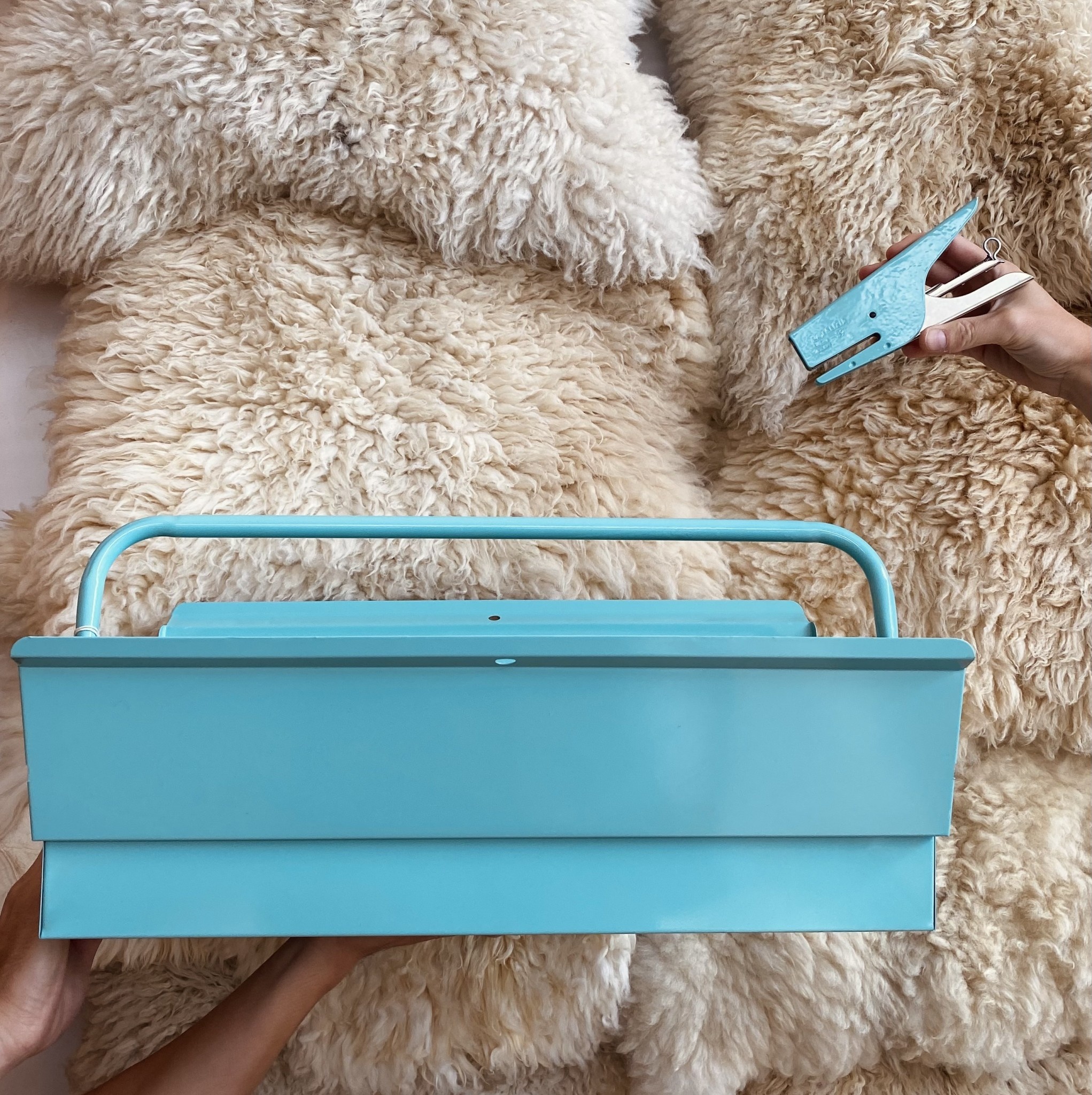 Metal Plus Italy Italian Single Layer Steel Tool Box - Mint Green