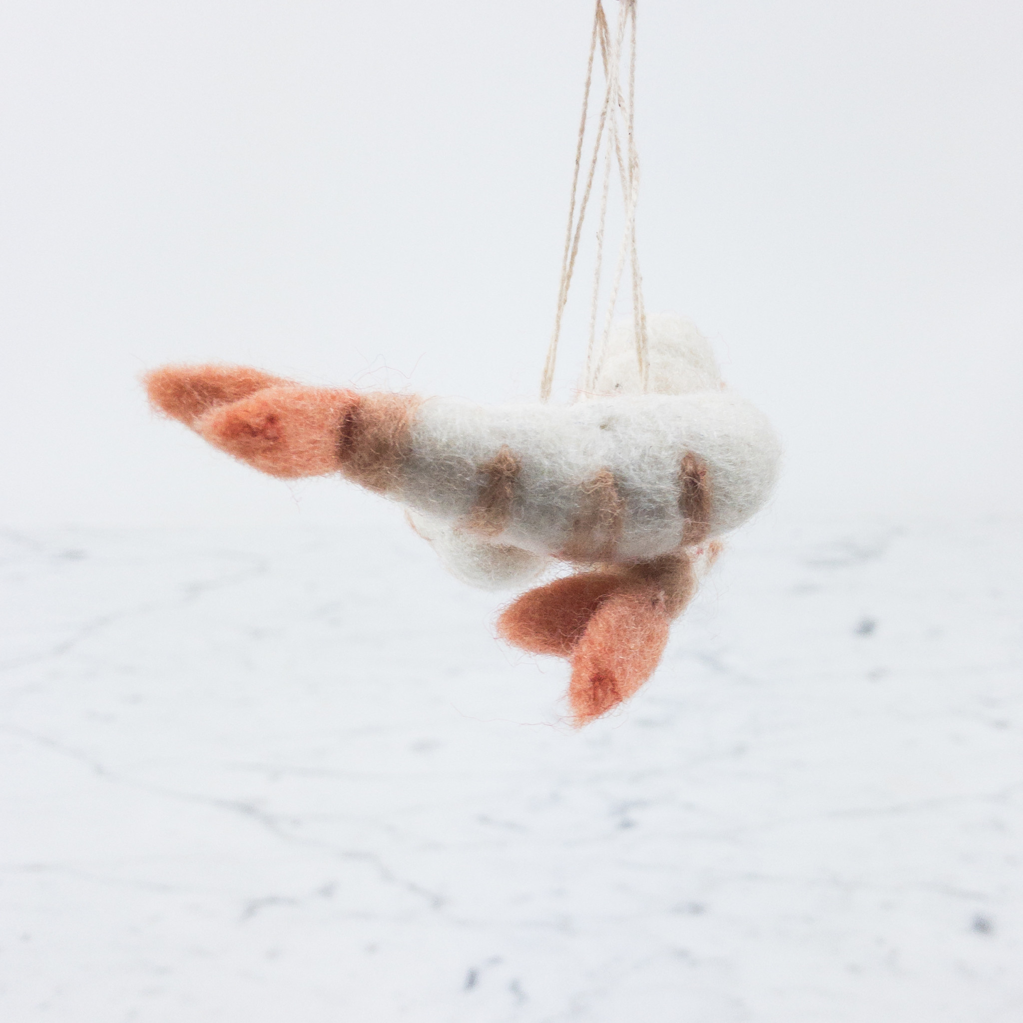 PetitFelts Shrimp Ornament