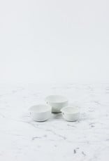Trio of Laboratory Porcelain Low Pouring Bowls - 205 Set - 3" D