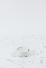 Trio of Laboratory Porcelain Low Pouring Bowls - 205 Set - 3" D
