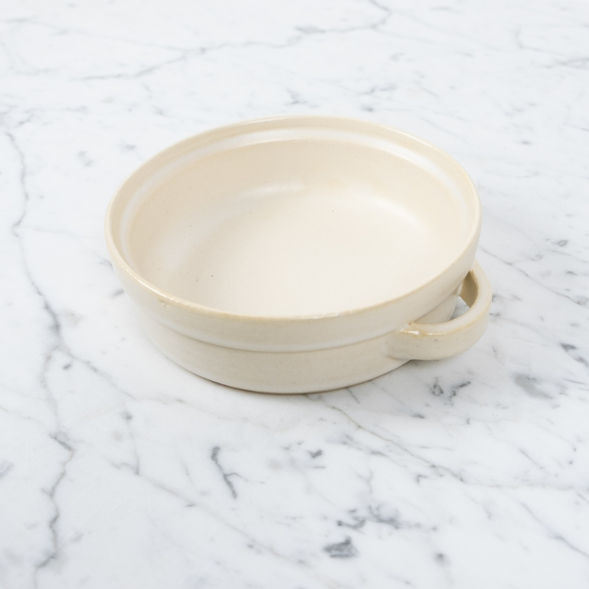 Marumitsu Poterie Japanese Ceramic Gratin Baking Dish - White - Medium - 6"