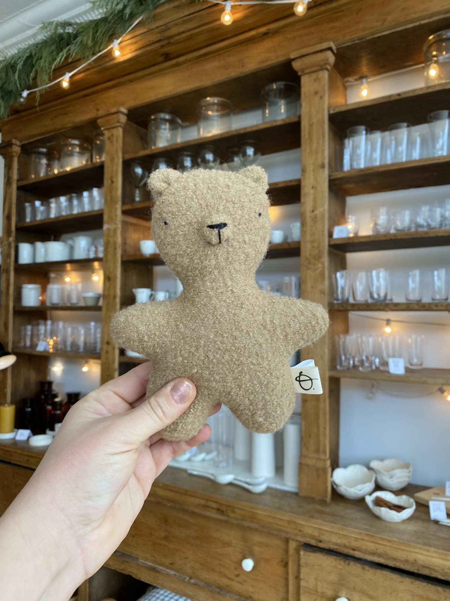 Ouistitine Handmade Little Wool Teddy Bear - Brown Beige