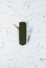 Delfonics Canvas Zipper Round Pouch - Olive