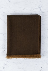 Merino Wool Baro Throw - Brown - 40 x 80"