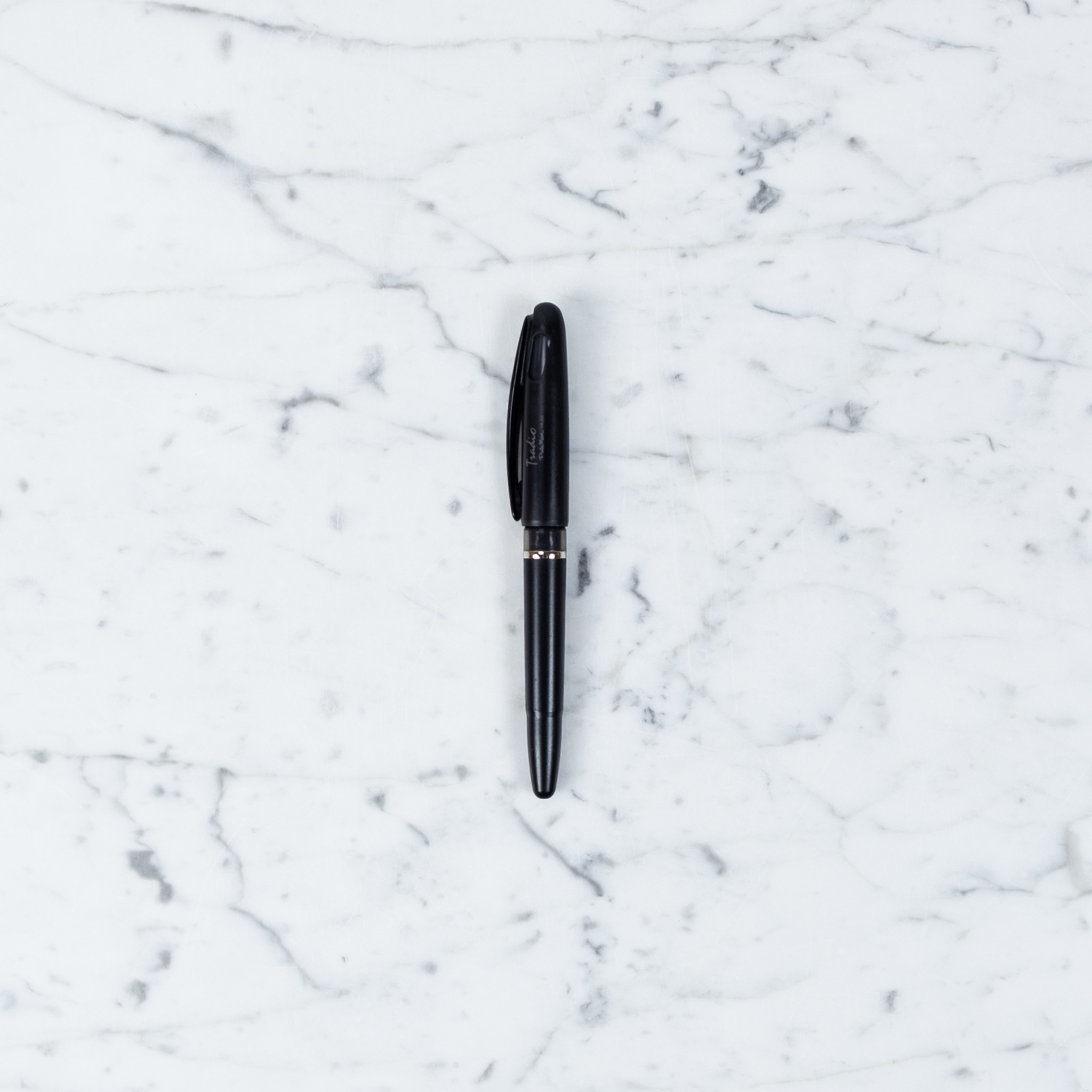 Pentel Tradio Pulaman Pen with Angle Tip - Black