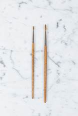 Brown Paintbrush with Cow Hair - Size 04 Round