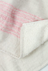 Japanese Flax Line Towels - Pink + Beige