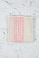 Japanese Flax Line Towels - Pink + Beige