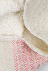 Japanese Flax Line Towels - Pink + Beige