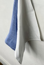 Japanese Two Tone Chambray Towels - Blue + White