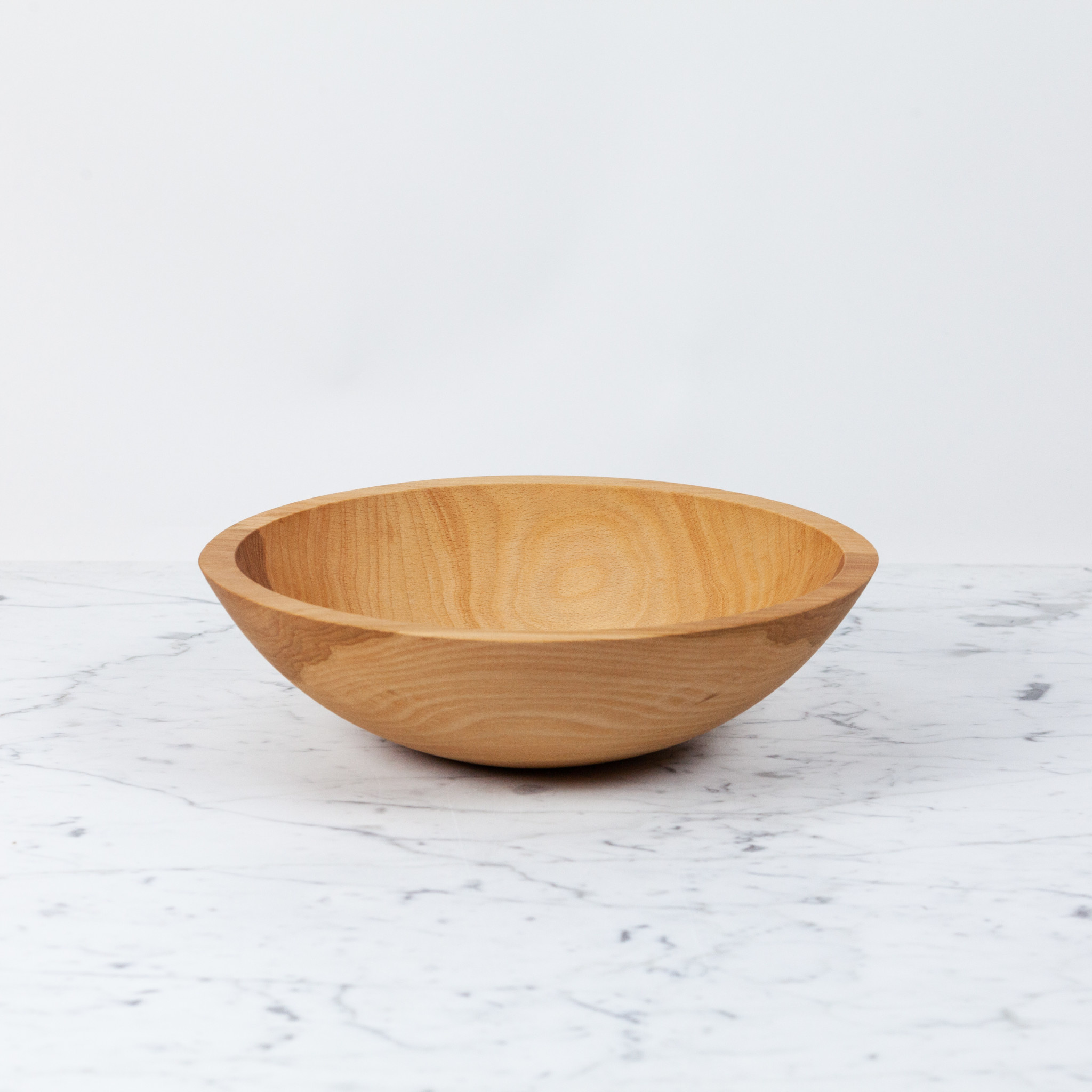 Turned Wood Beechwood Bowl - 12"