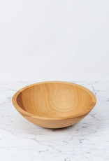 Turned Wood Beechwood Bowl - 12"