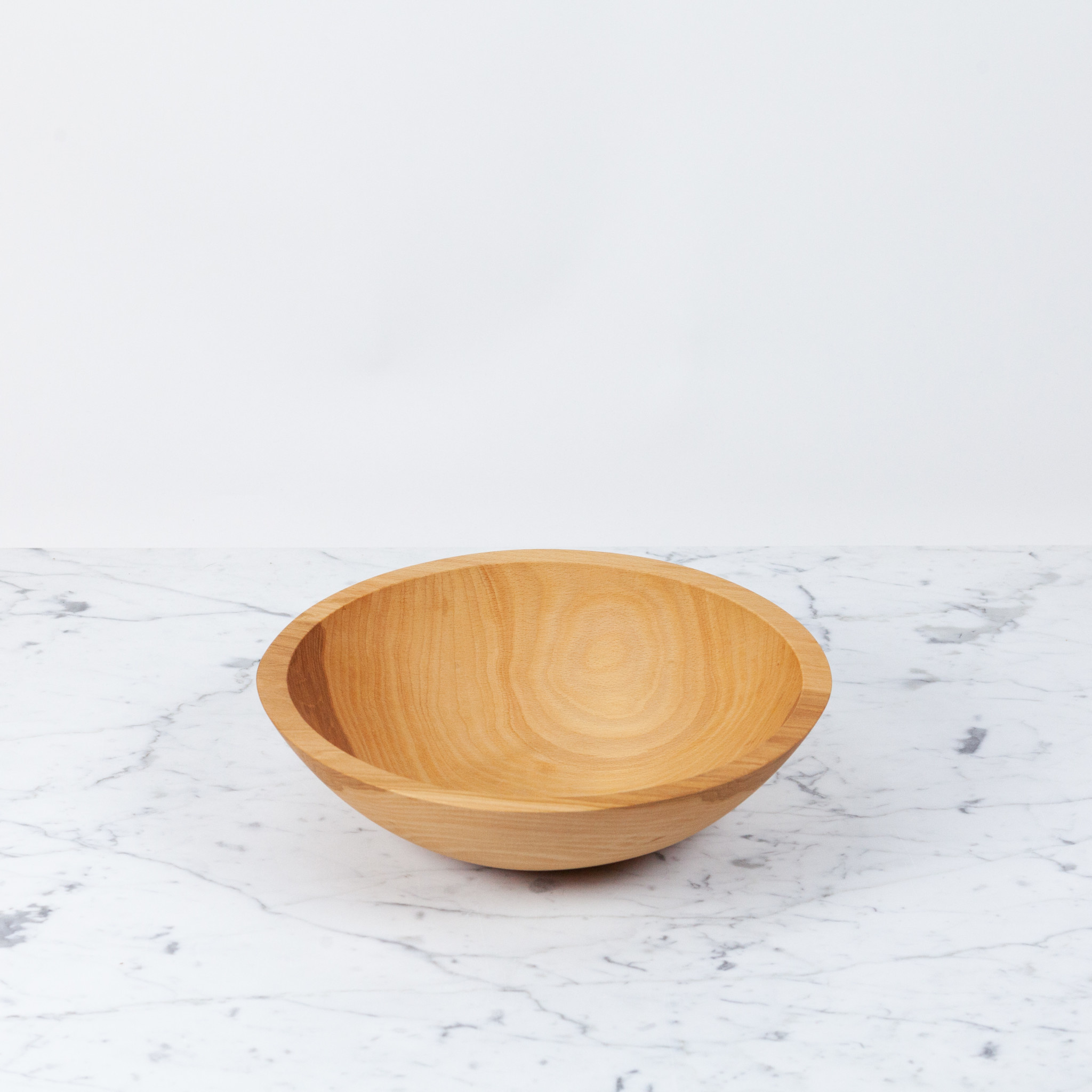 Turned Wood Beechwood Bowl - 12"