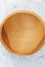 Turned Wood Beechwood Bowl - 12"