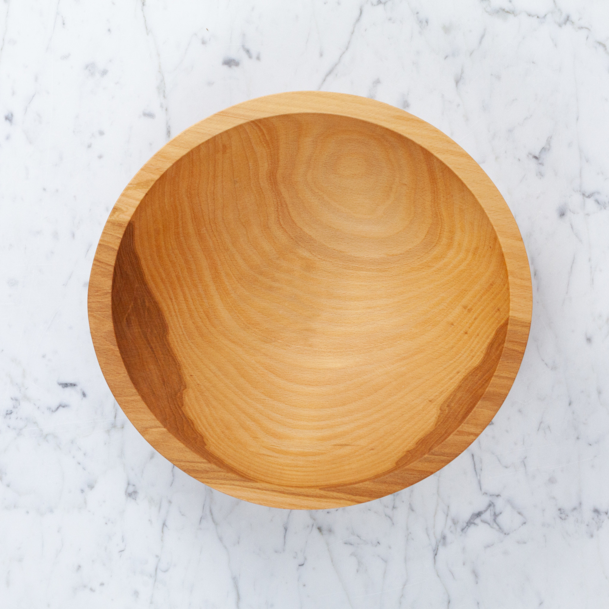 Turned Wood Beechwood Bowl - 12"