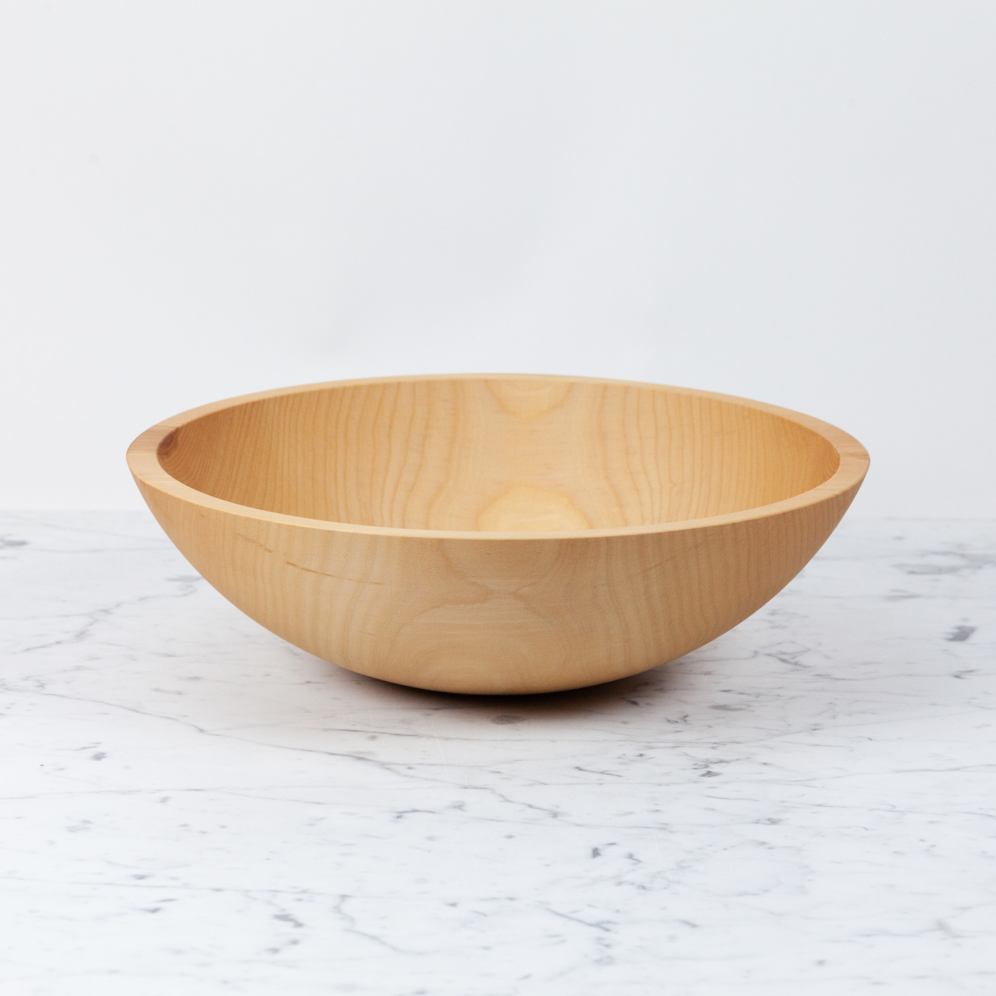 Turned Wood Beechwood Bowl - 15"