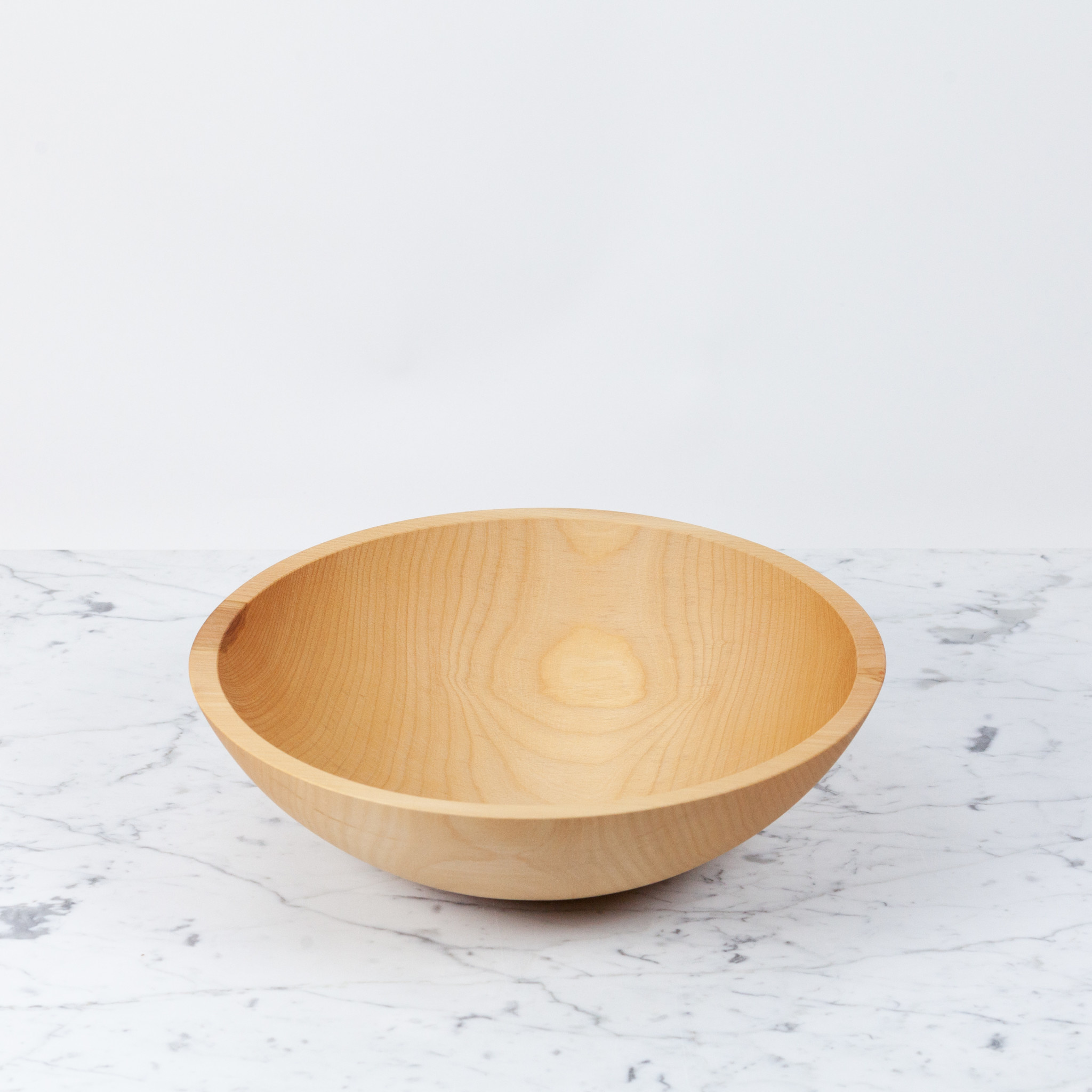 Turned Wood Beechwood Bowl - 15"