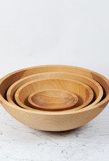 Turned Wood Beechwood Bowl - 15"