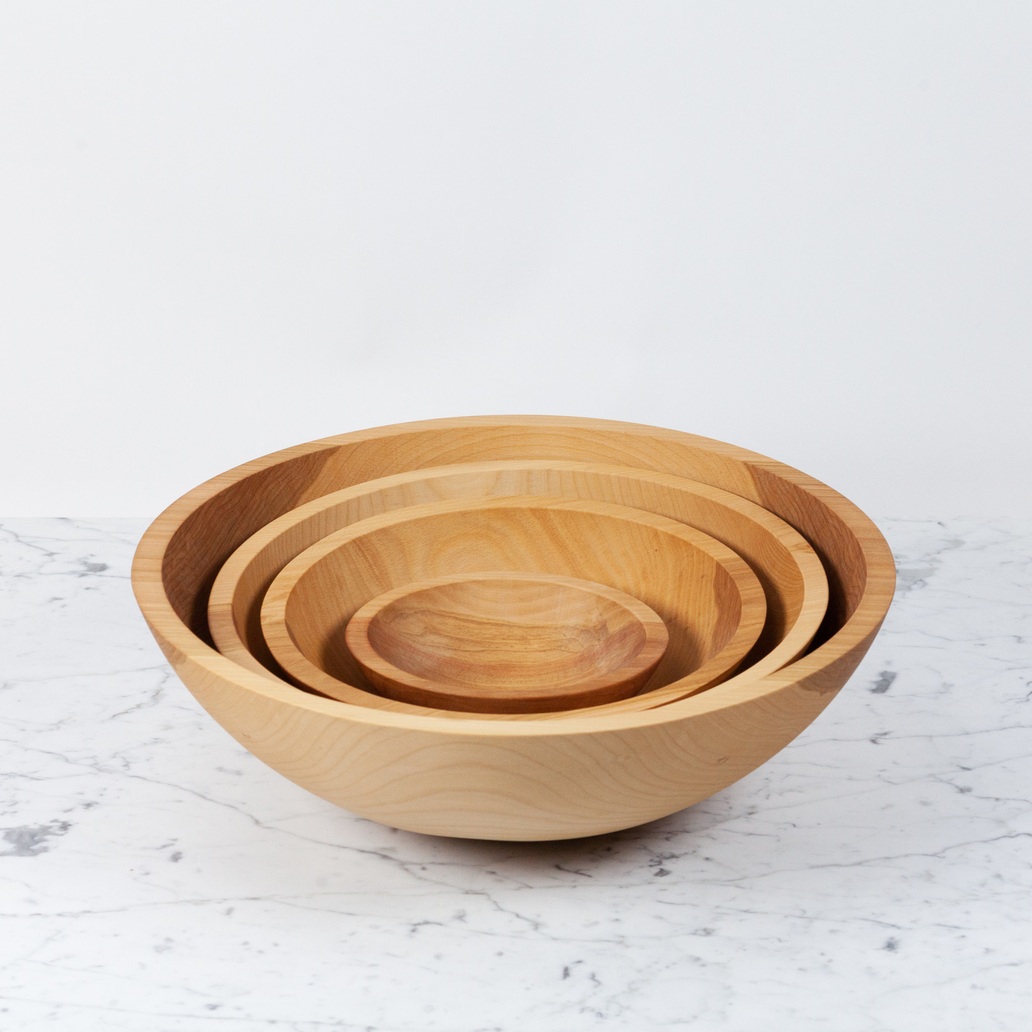 Turned Wood Beechwood Bowl - 15"