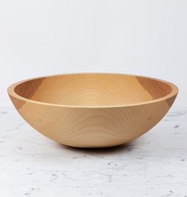 Turned Wood Beechwood Bowl - 17"