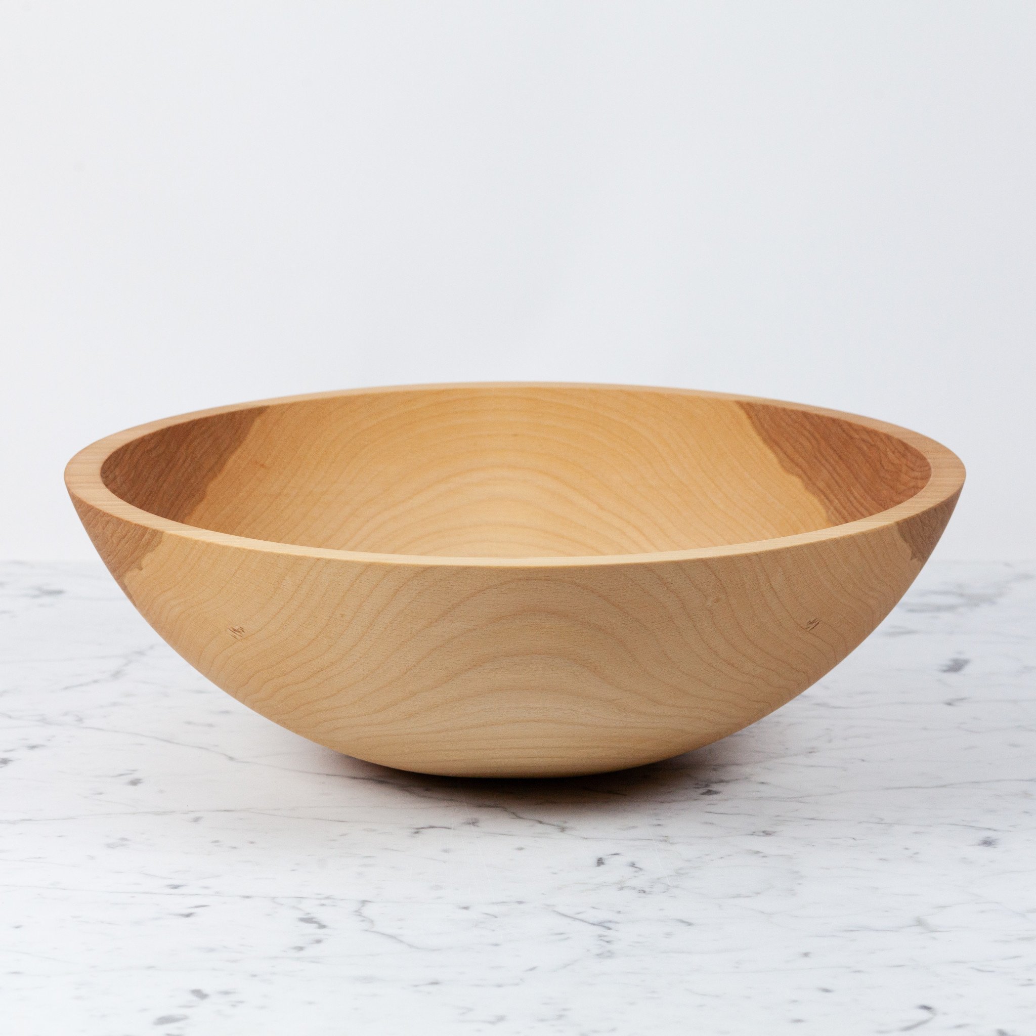Turned Wood Beechwood Bowl - 17"