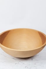 Turned Wood Beechwood Bowl - 17"