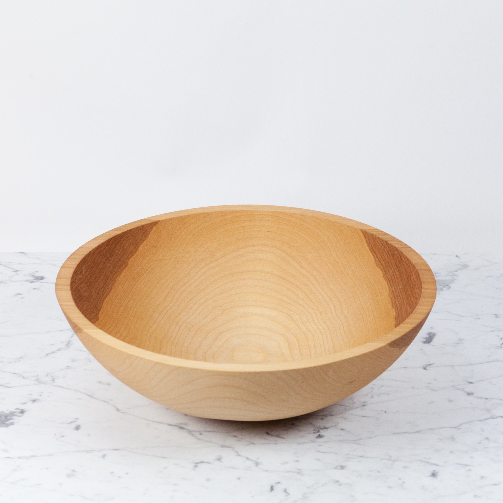 Turned Wood Beechwood Bowl - 17"
