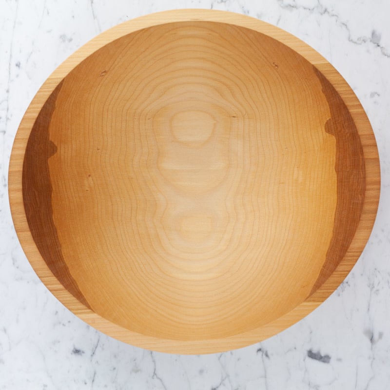 Turned Wood Beechwood Bowl - 17"